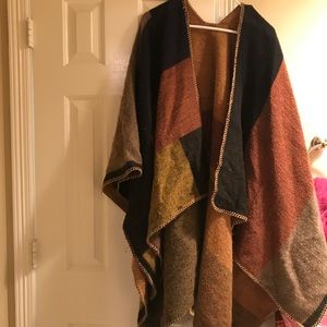 Large Multicolored Poncho